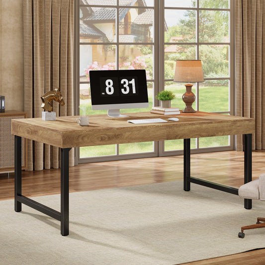 55" Executive Desk, Simple Computer Desk for Home Office