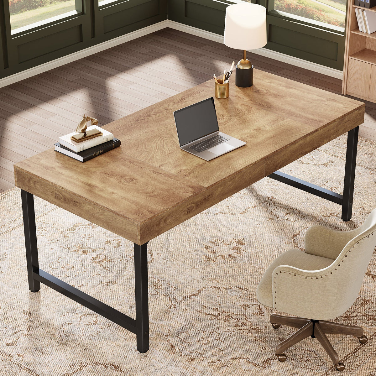 55" Executive Desk, Simple Computer Desk for Home Office