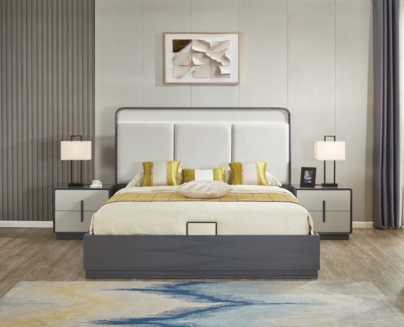 Lotus Modern Lift-Top Bedroom Set