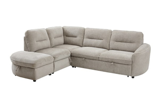 LHF SECTIONAL SLEEPER - BEIGE