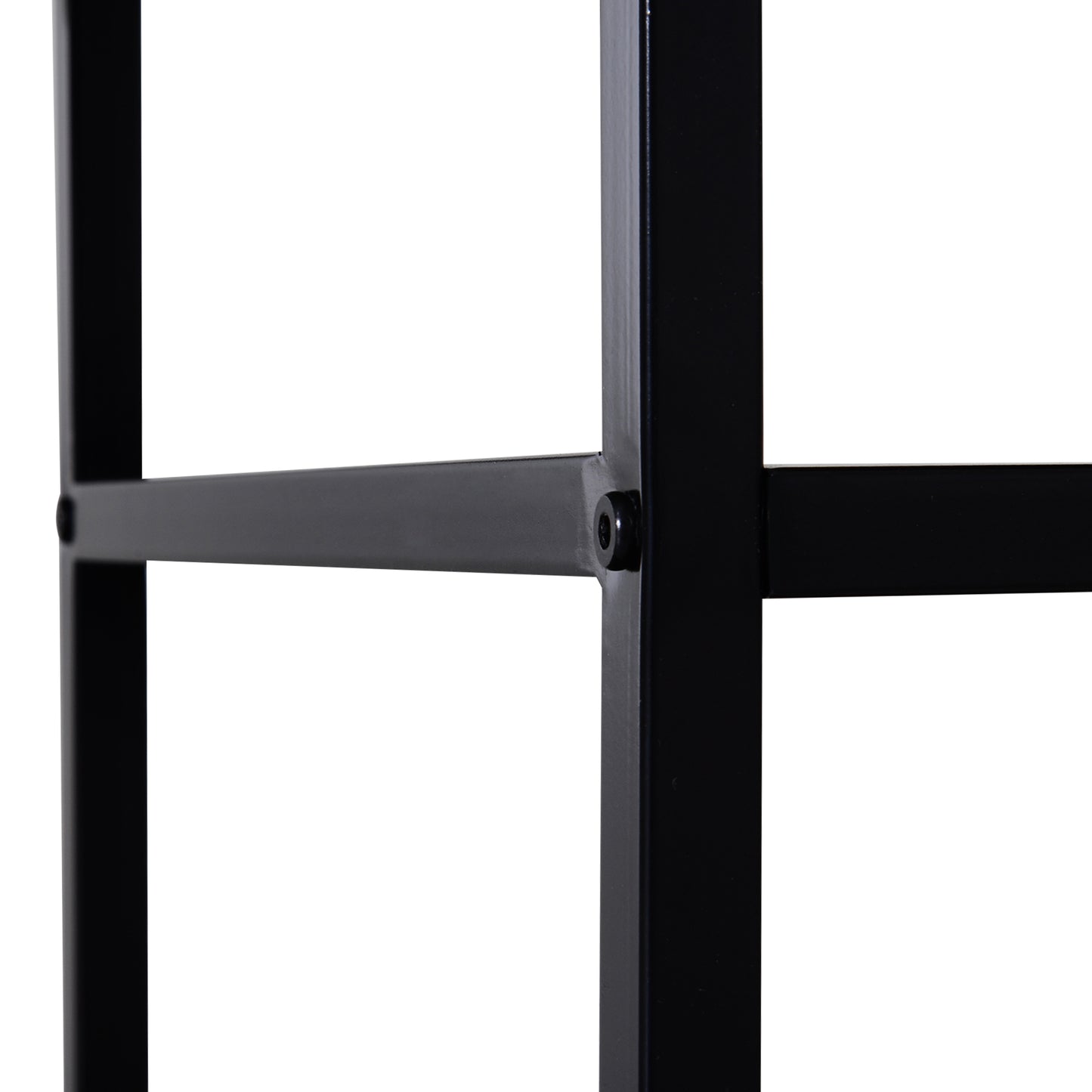 HOMCOM Industrial Rustic Brown TV Stand with Storage Shelves Metal Frame