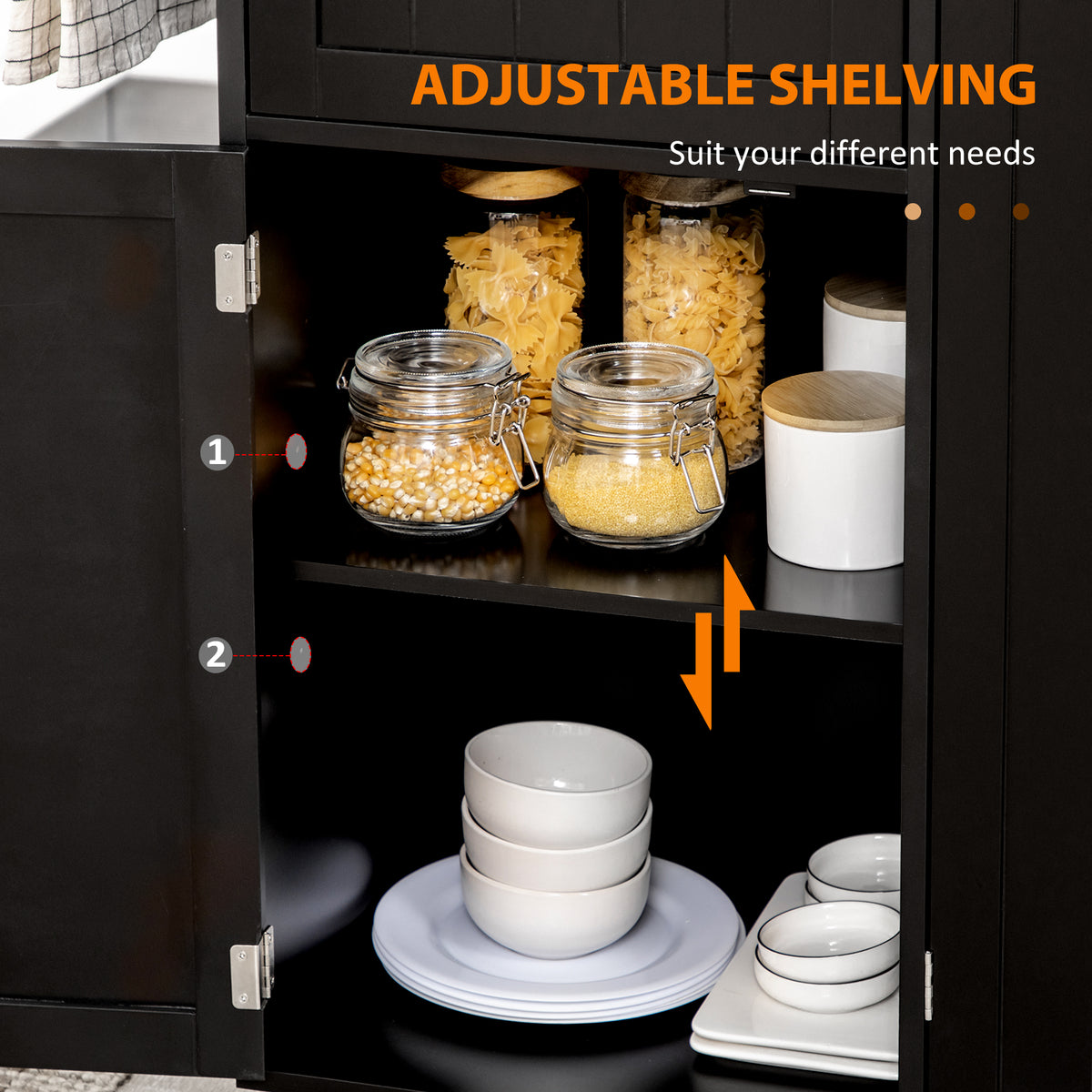 Rolling Kitchen Island with Storage – 53"W x 37"H
