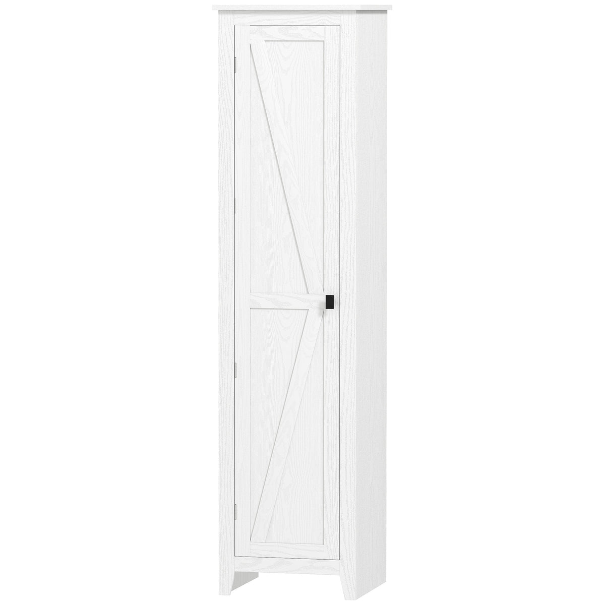 Farmhouse Kitchen Pantry Storage Cabinet with Barn Door – 17"W x 67"H
