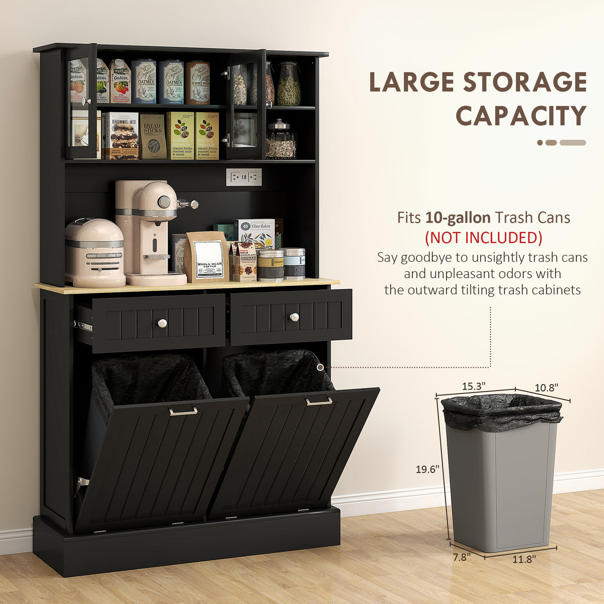 Kitchen Cabinet with Charging Station – 39"W x 68"H