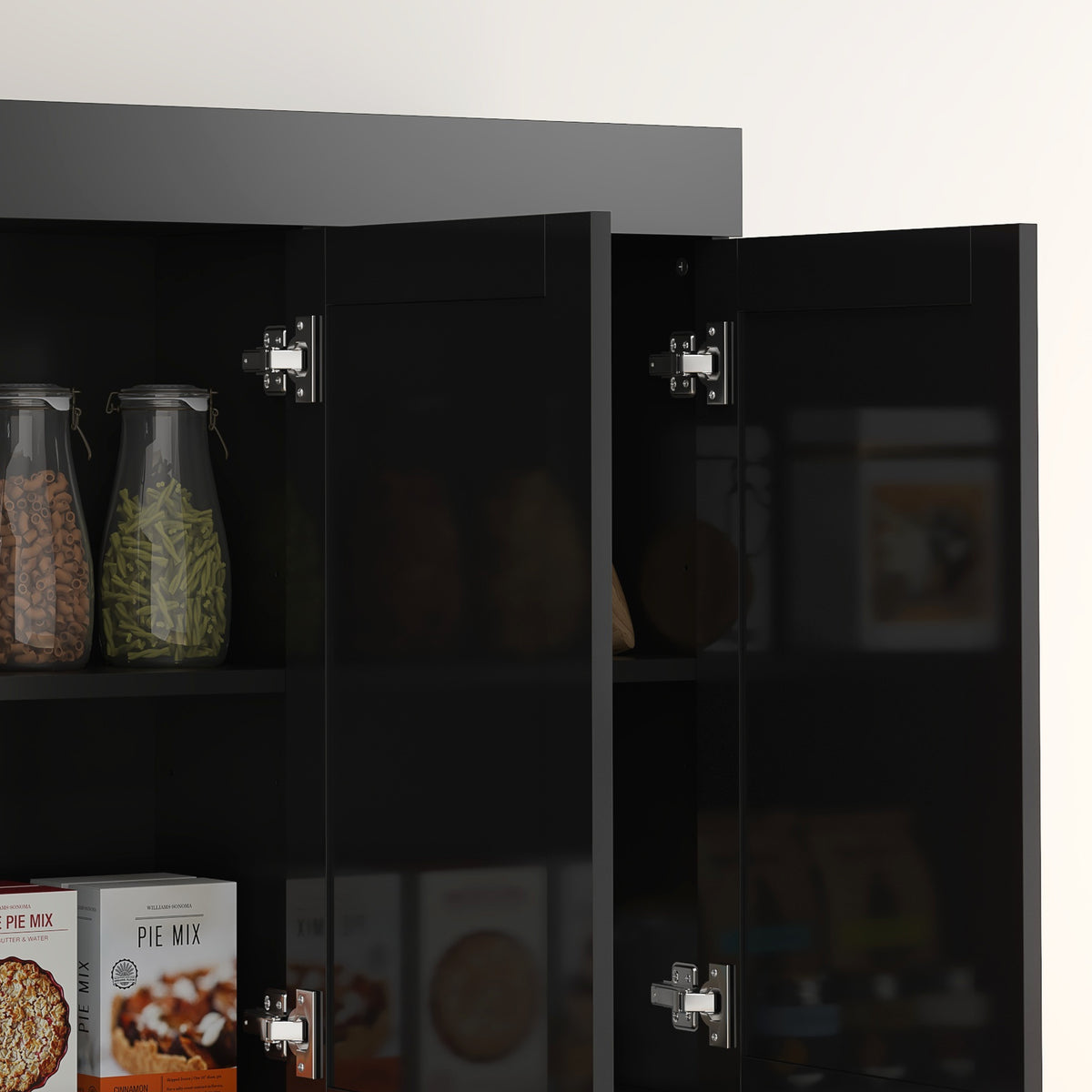 Kitchen Pantry Storage Cabinet with Hutch – 40"W x 71"H