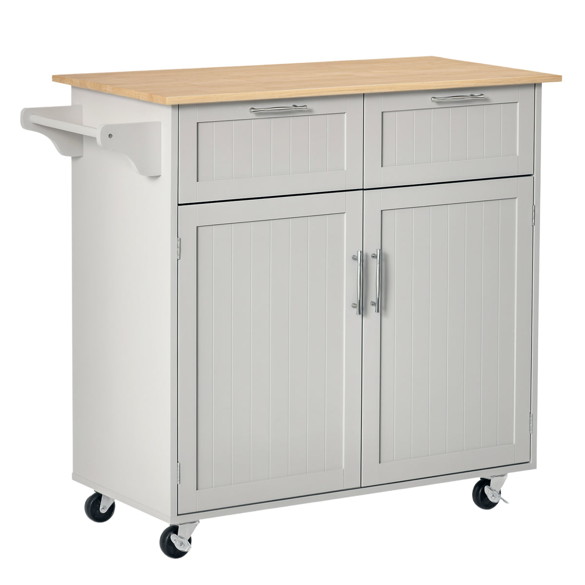 Kitchen Cart on Wheels with 2 Storage Drawers – 41"W x 36"H