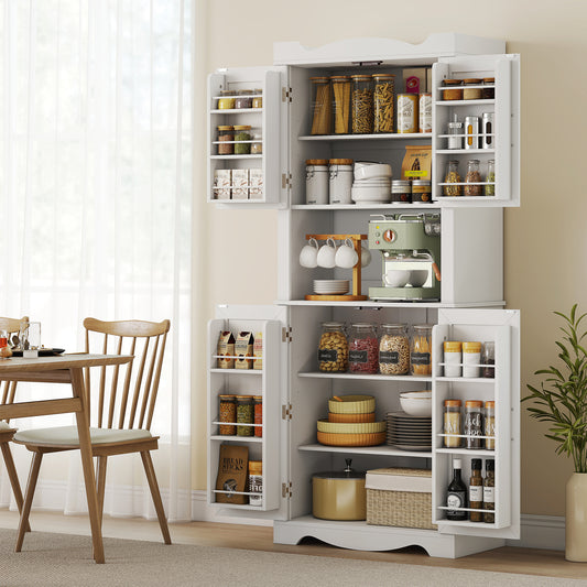 Kitchen Pantry Cabinet with 12 Door Shelves – 30"W x 73"H