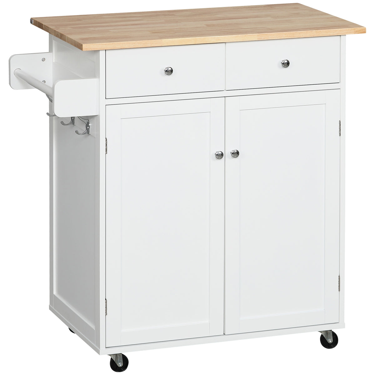 Rolling Kitchen Island with Storage – 34"W x 35"H