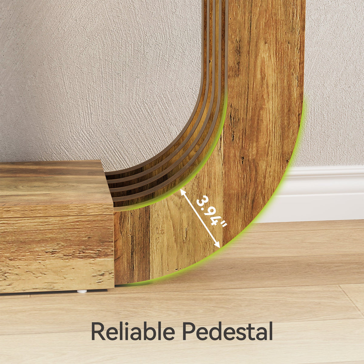 70.9" Console Table, 2-Tier Sofa Table with U-Shaped Pedestal