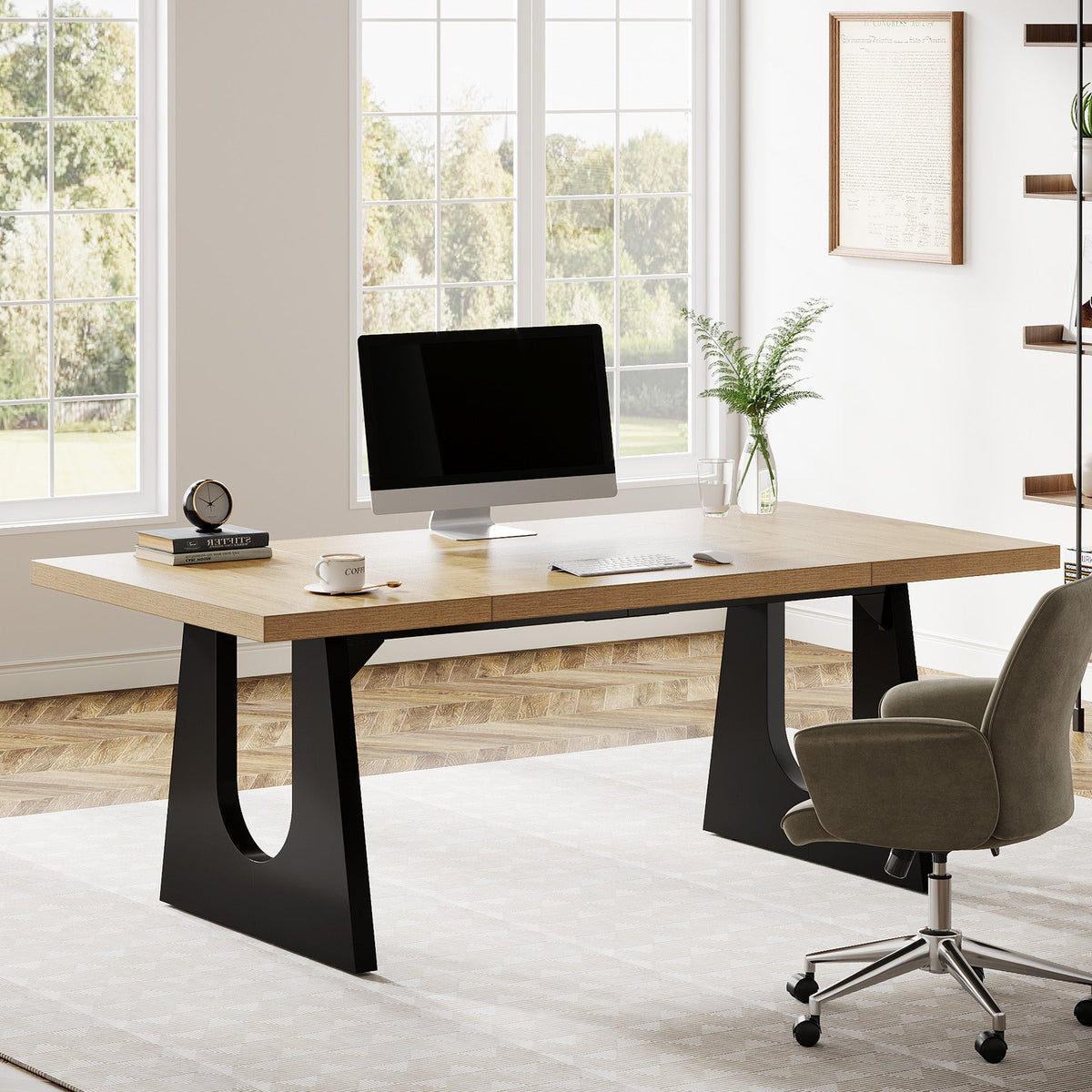 70" Executive Desk, Modern Computer Office Desk Workstation
