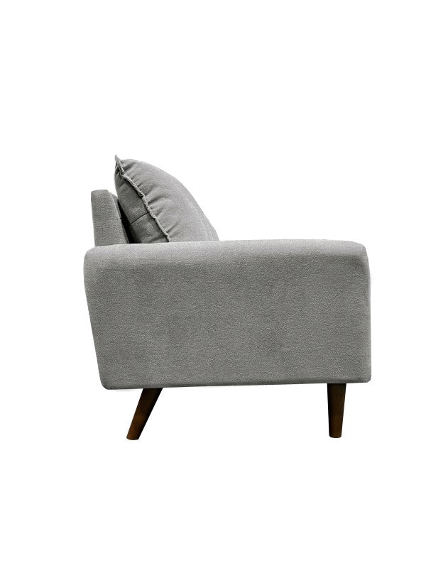 Ellison Modern 3-Seater Dark Grey Sofa | Durable Polyester Fabric & Splayed Legs
