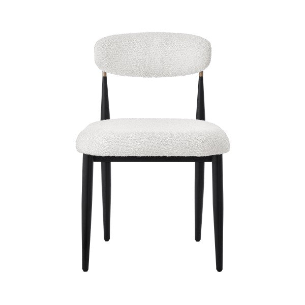 Dining Chair, Set of 2 - White/Black