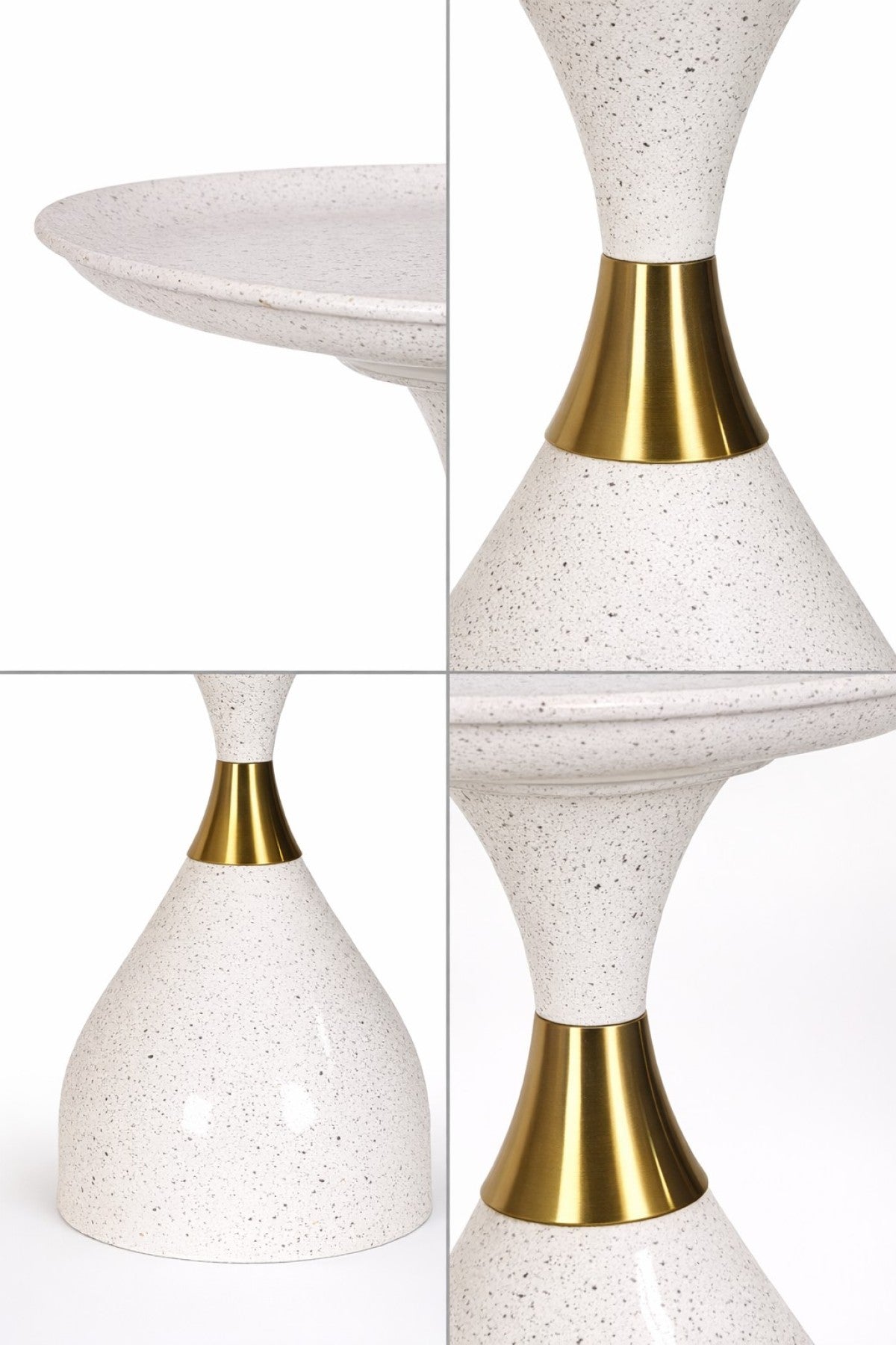 Curved Accent Table – White