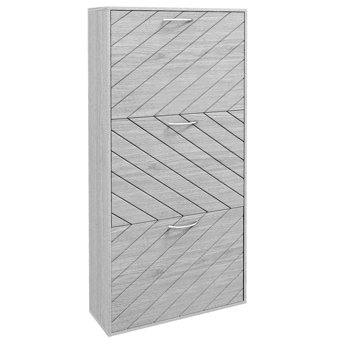 Shoe Storage Cabinet with 3 Flip Drawers – 22"W x 46"H