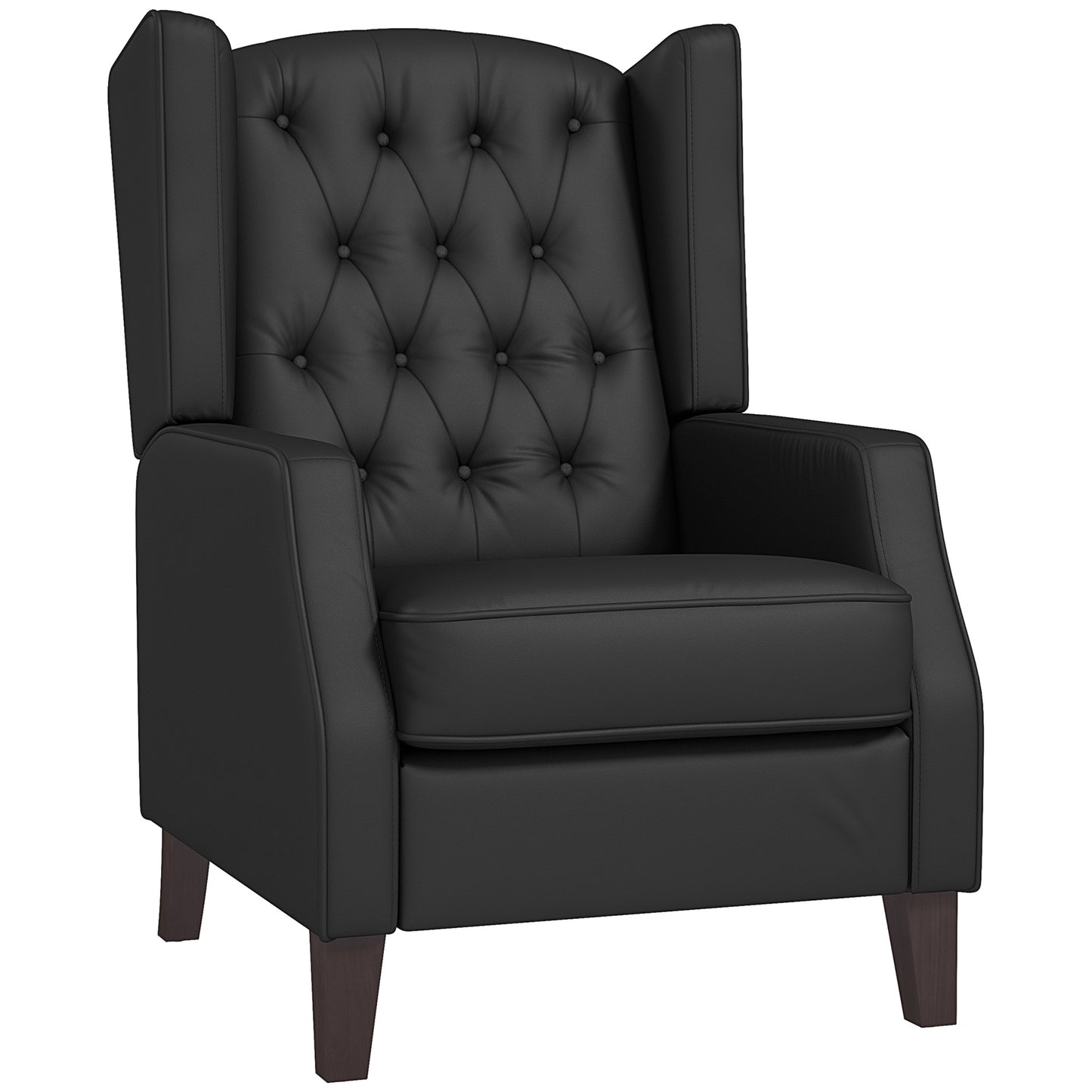HOMCOM Faux Leather Accent Armchair - Modern Comfort, Thick Padding