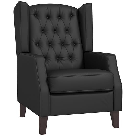 HOMCOM Faux Leather Accent Armchair - Modern Comfort, Thick Padding