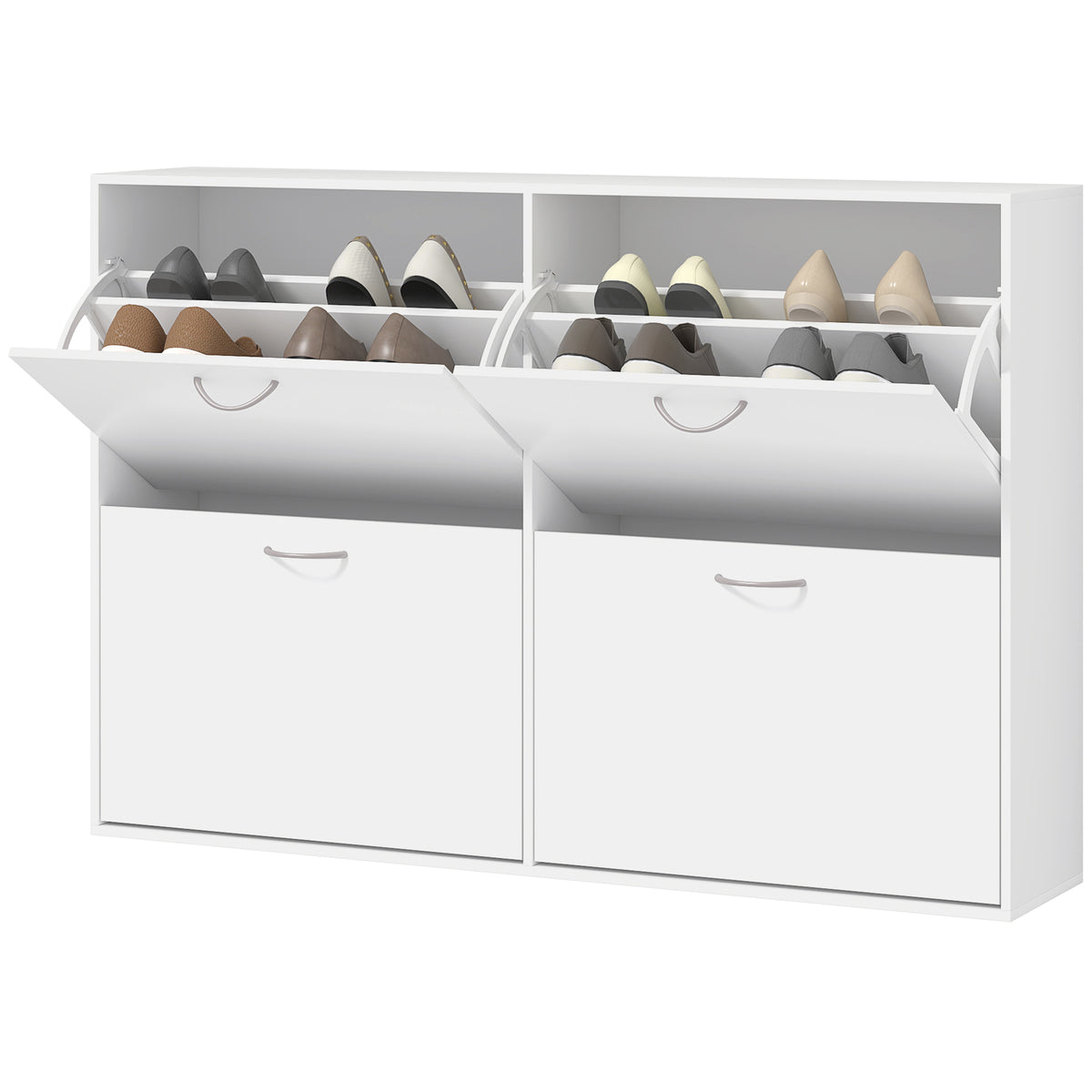 Flip-Down Multi Shoe Cabinet – 47"W x 32"H