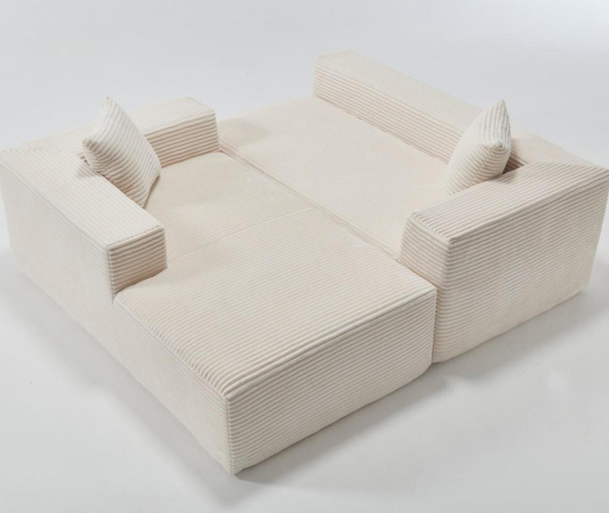 027 Beige Cloud Modern Modular Sectional Sofa