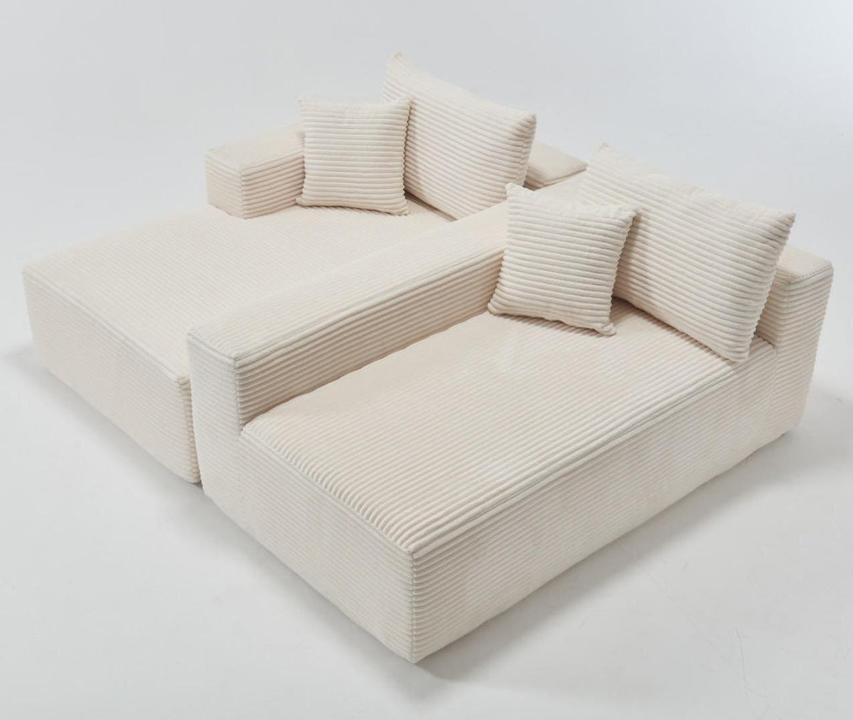 027 Beige Cloud Modern Modular Sectional Sofa