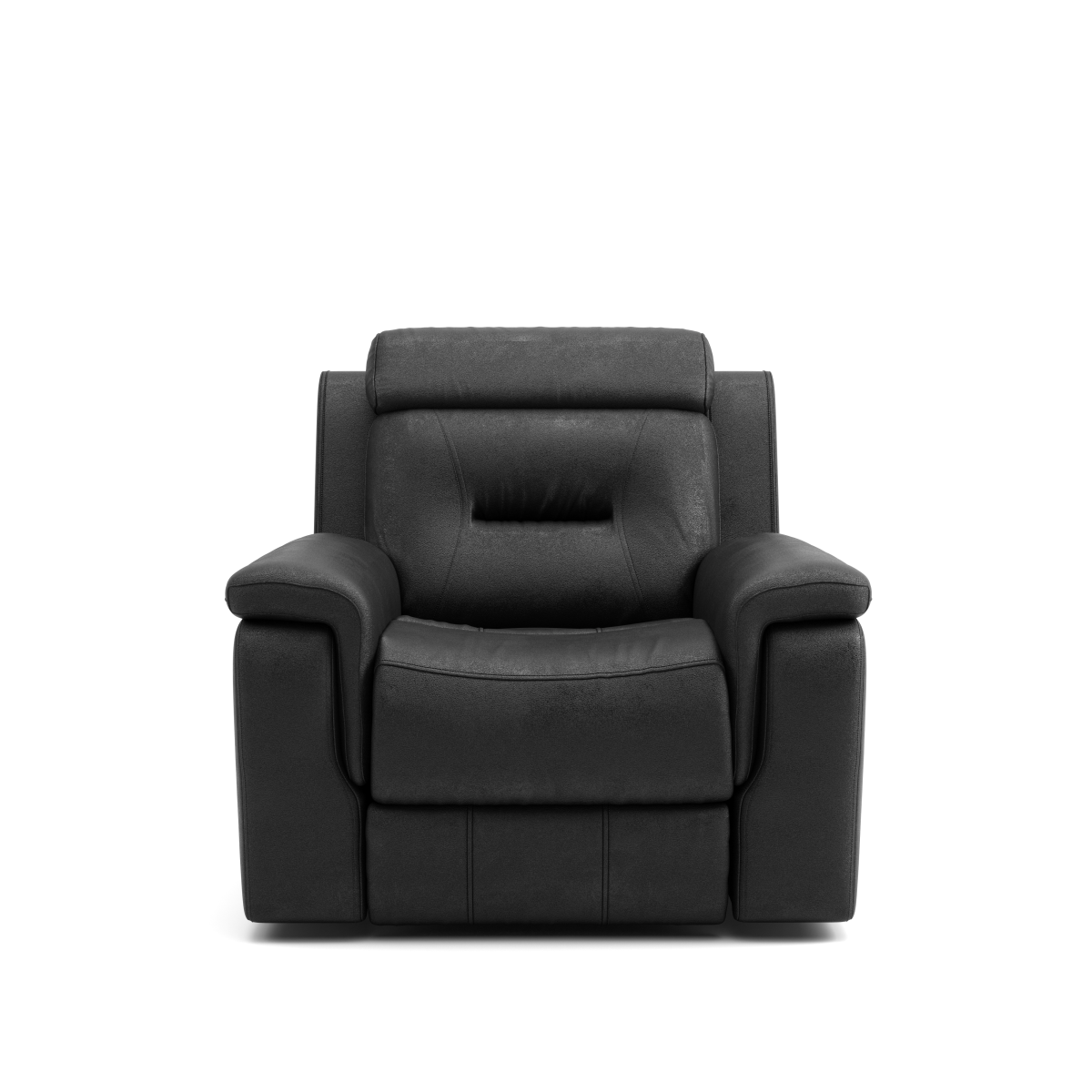 Nelson Premium Black Leather Recliner - Ultimate Comfort & Contemporary Style