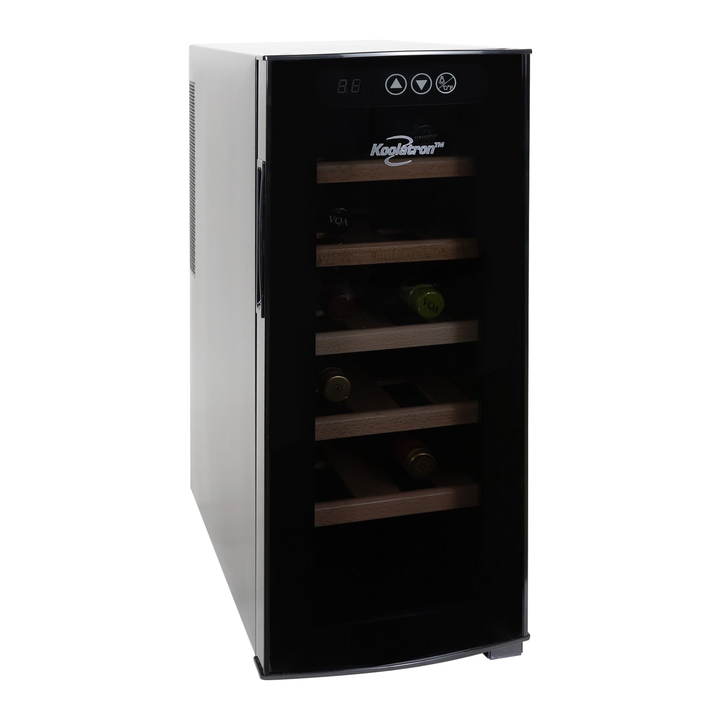 6 Bottle Wine Cooler, Black, Thermoelectric Wine Fridge, 0.65 cu. ft. (16L), Freestanding Wine Cellar, Red, White and Sparkling Wine Storage for Small Kitchen, Apartment, Condo, RV