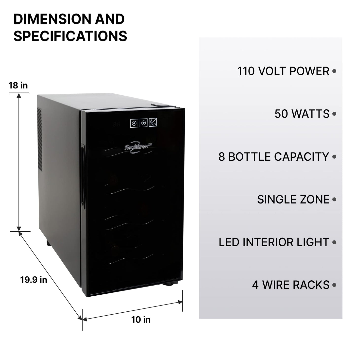 6 Bottle Wine Cooler, Black, Thermoelectric Wine Fridge, 0.65 cu. ft. (16L), Freestanding Wine Cellar, Red, White and Sparkling Wine Storage for Small Kitchen, Apartment, Condo, RV