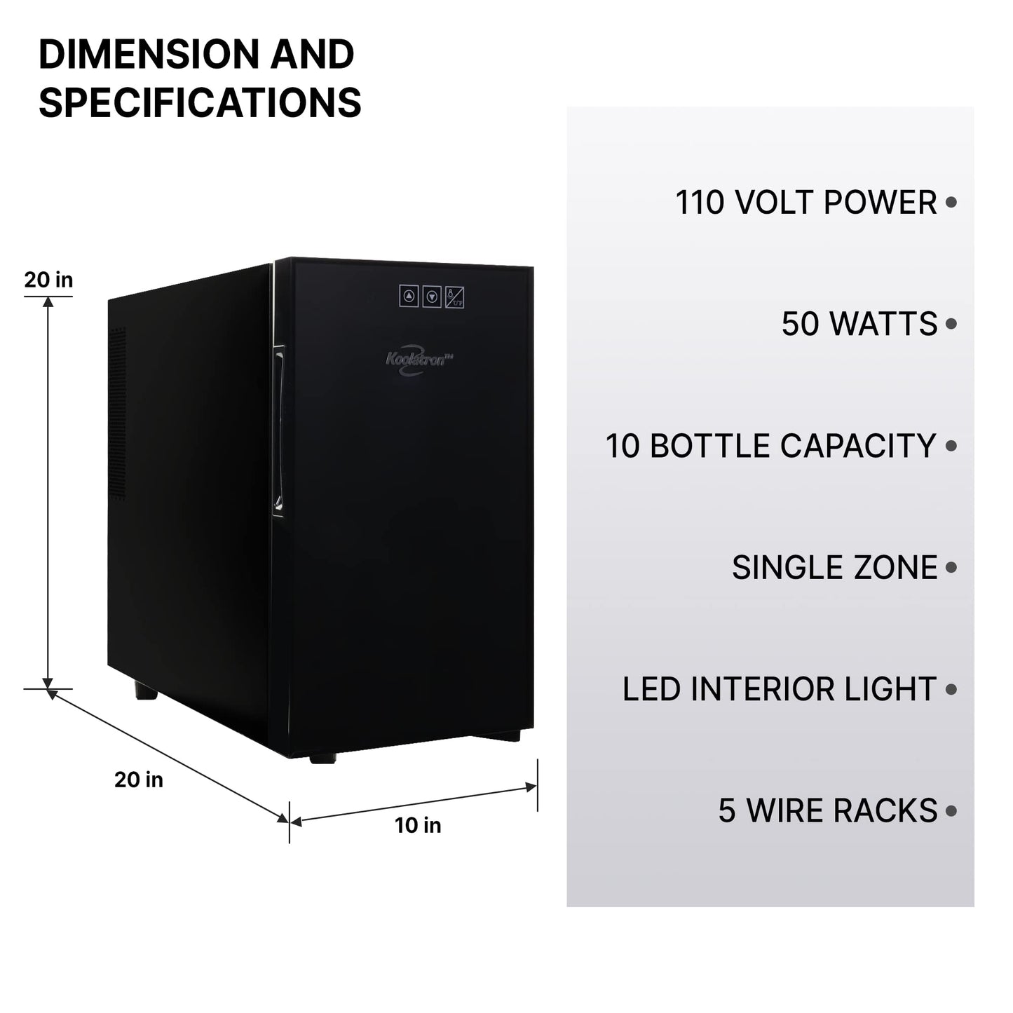 6 Bottle Wine Cooler, Black, Thermoelectric Wine Fridge, 0.65 cu. ft. (16L), Freestanding Wine Cellar, Red, White and Sparkling Wine Storage for Small Kitchen, Apartment, Condo, RV