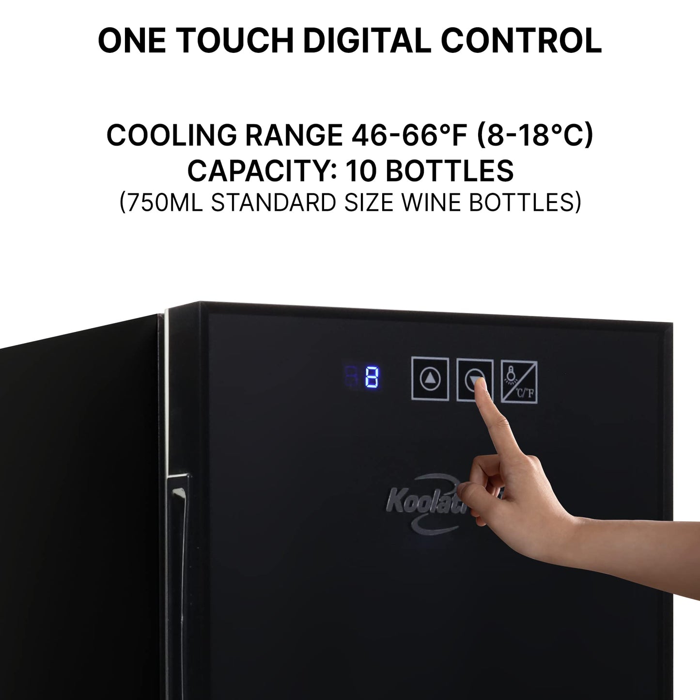 6 Bottle Wine Cooler, Black, Thermoelectric Wine Fridge, 0.65 cu. ft. (16L), Freestanding Wine Cellar, Red, White and Sparkling Wine Storage for Small Kitchen, Apartment, Condo, RV