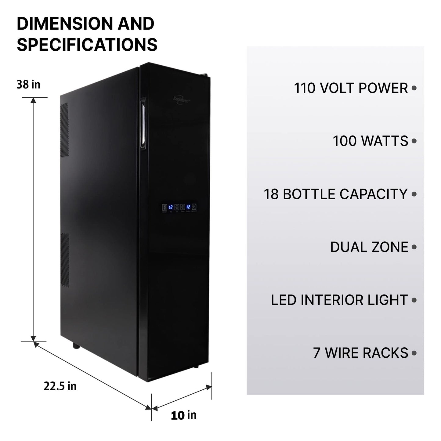 6 Bottle Wine Cooler, Black, Thermoelectric Wine Fridge, 0.65 cu. ft. (16L), Freestanding Wine Cellar, Red, White and Sparkling Wine Storage for Small Kitchen, Apartment, Condo, RV