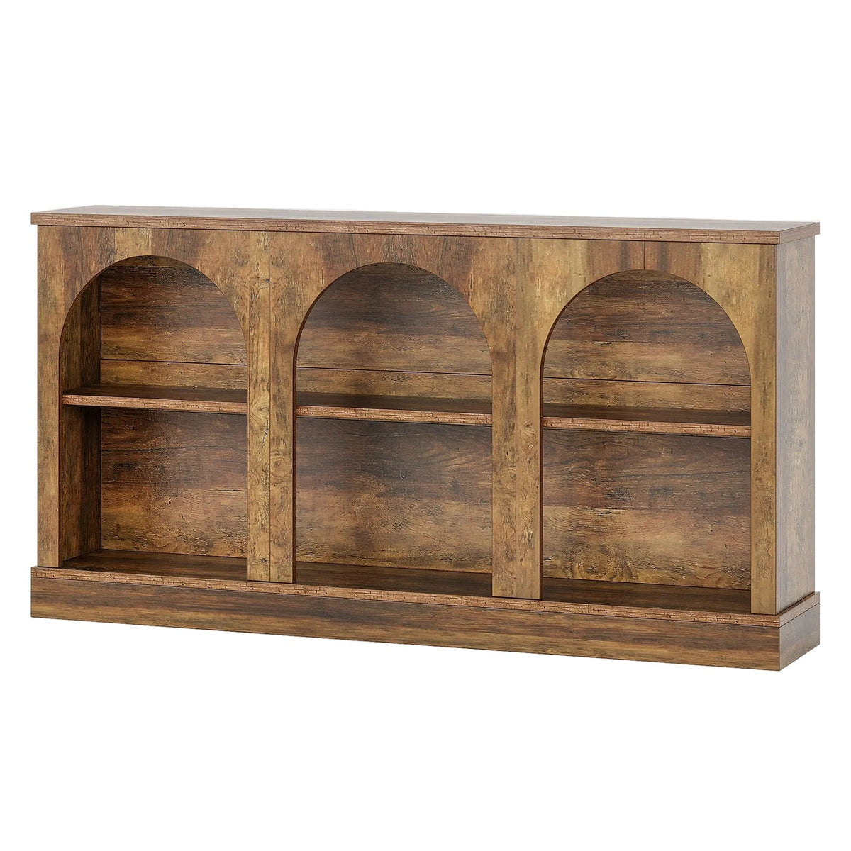 63" Console Table, Farmhouse Entryway Table with 3 Tier Storage