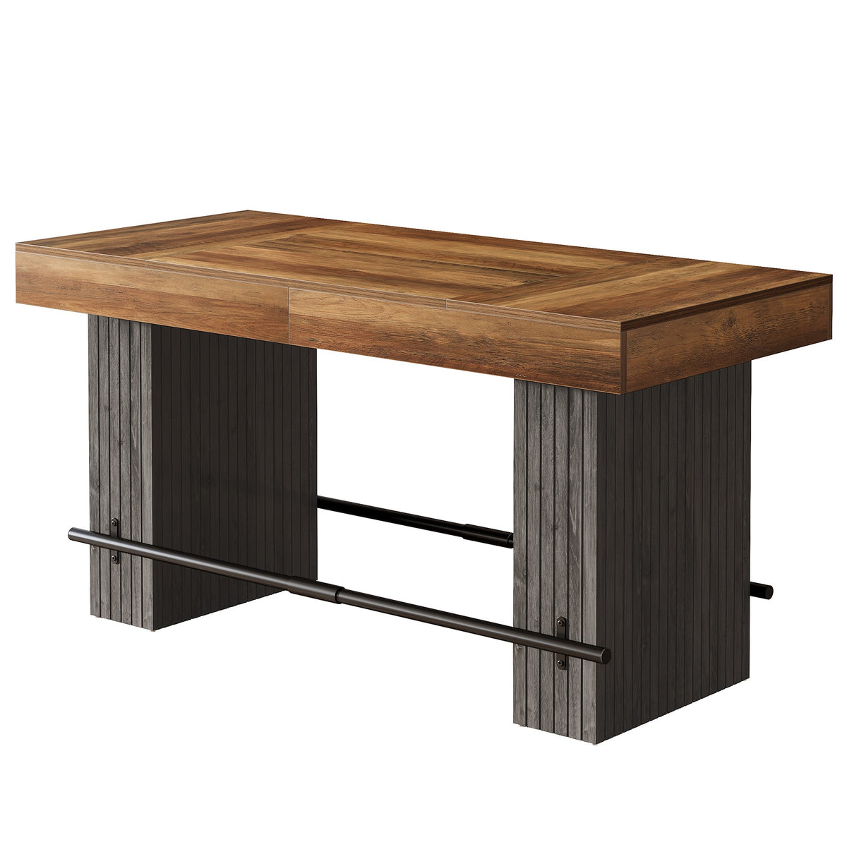 63" Bar Table, Industrial Counter Height Pub Dining Table