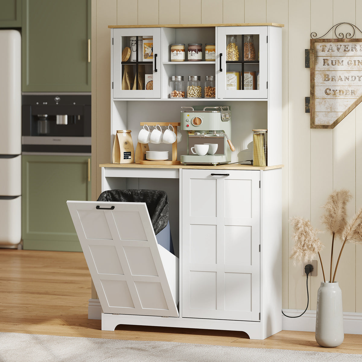 Kitchen Pantry Cabinet with Charging Station – 39"W x 69"H