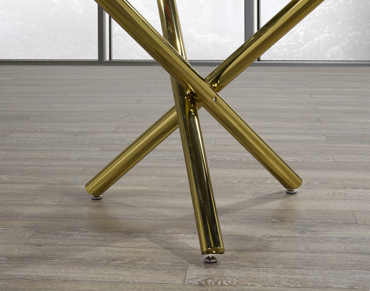 Glass Dining Table – Gold (Style 2)