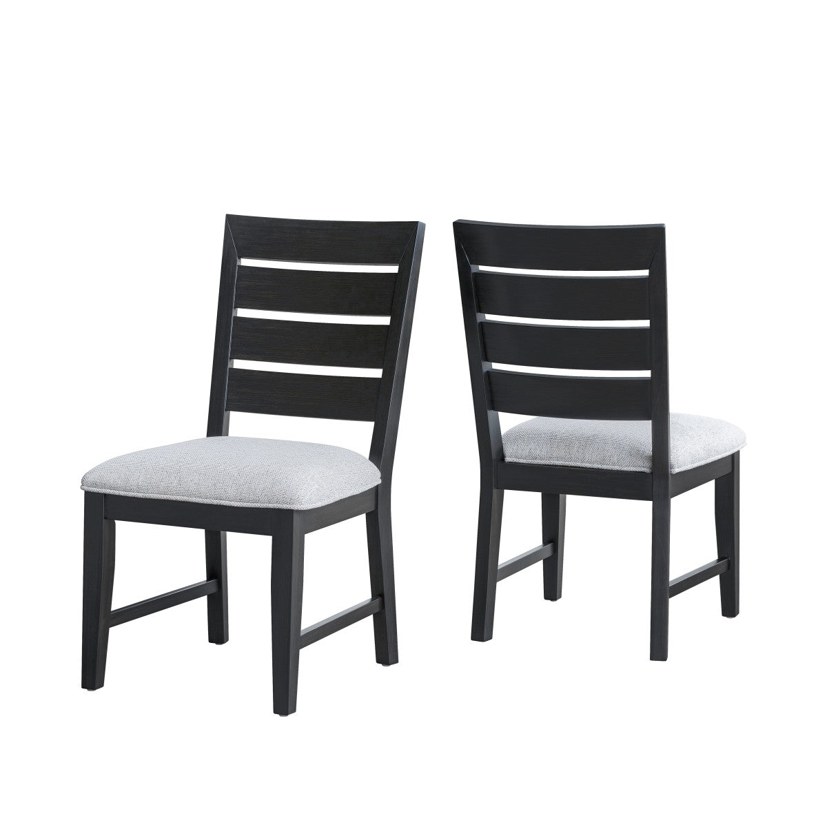 Upholstered Extendable 7-Piece Dining Set – Oak/Black