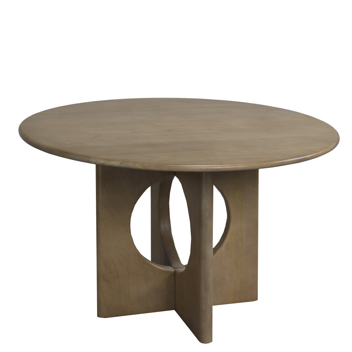 Curved Solid Wood Dining Table – Natural Oak