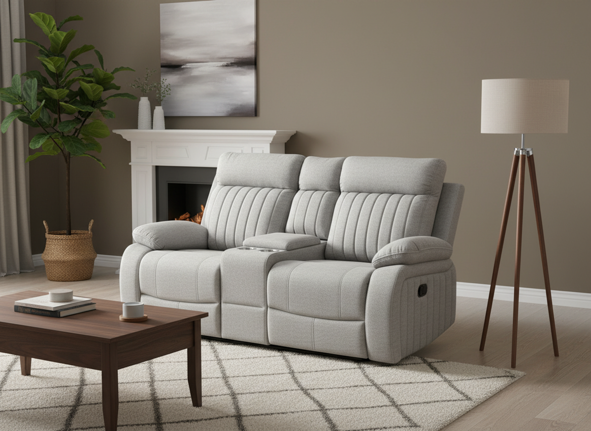 Upholstered Recliner Love Seat
