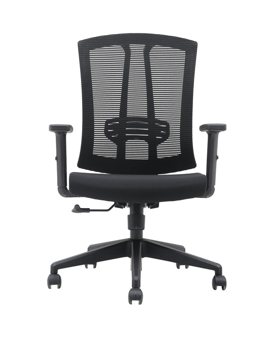 Brassex Aiden Ergonomic Black Mesh Office Chair with Adjustable Lumbar Support