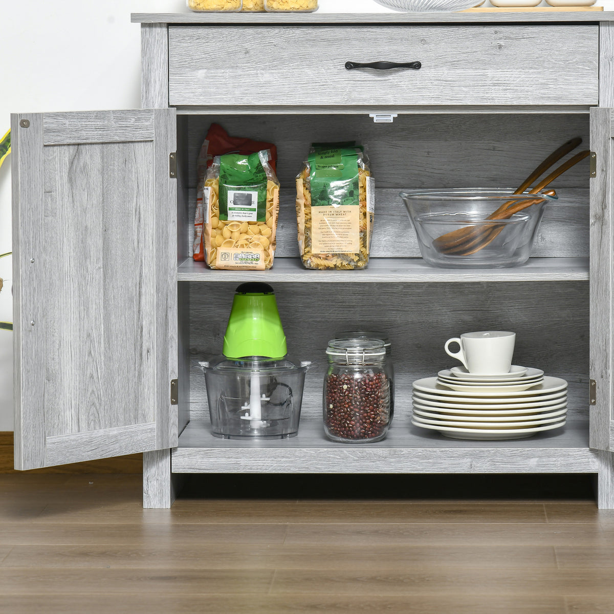 Farmhouse Sideboard Buffet Cabinet with Barn Doors – 32"W x 32"H