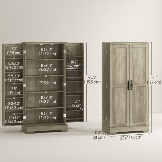 Farmhouse Kitchen Pantry Cabinet with Doors – 24"W x 41"H