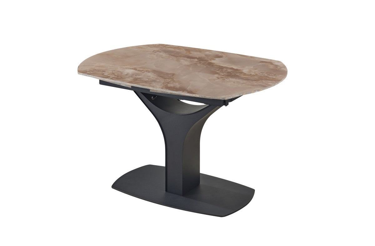 Sintered Stone Extendable Dining Table – Agate Brown