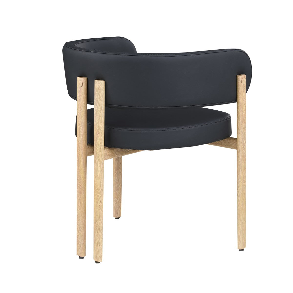 Curved Dining Chair, Set of 2 – Black/Oak