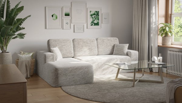 Brassex Isabel Sectional Beige Modern Design 60D Foam