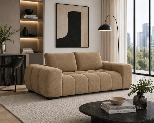 Zara Sofa Taupe 86‑In Length 40‑In Width 32‑In Height