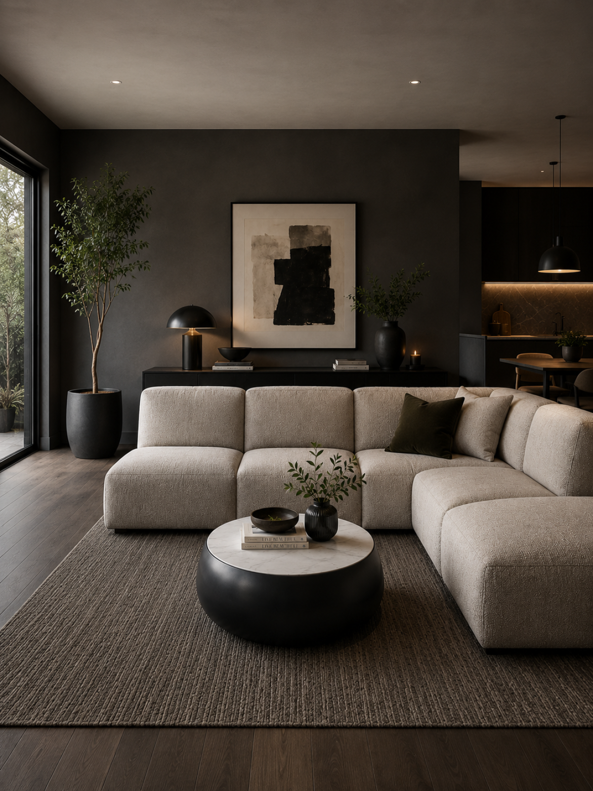 Marble Coffee Table – Black