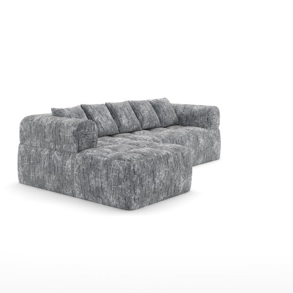 Brassex Grey Modern Sectional Sofa With Premium Fabric