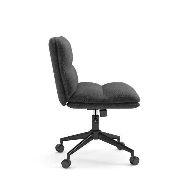 Aimie Ergonomic Black Office Chair with Adjustable Height and Wide Seat