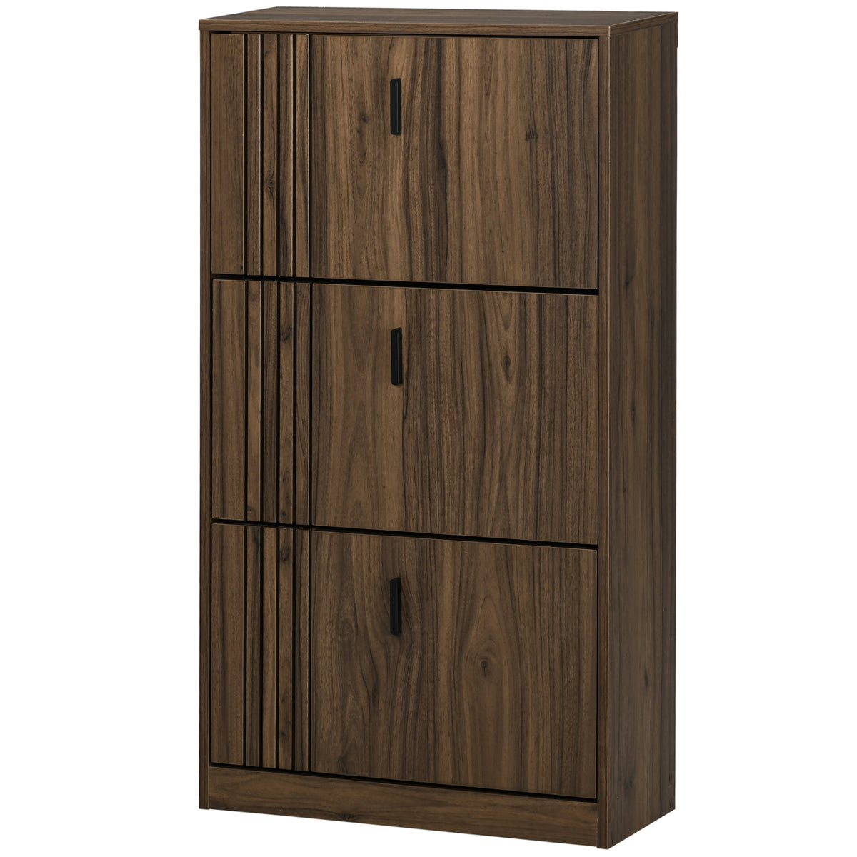 Shoe Cabinet with 3 Flip Drawers for 18 Pairs – 25"W x 46"H