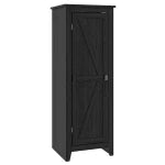 HOMCOM 67" Farmhouse Pantry Cabinet with Barn Door – White, 5‑Shelf Storage