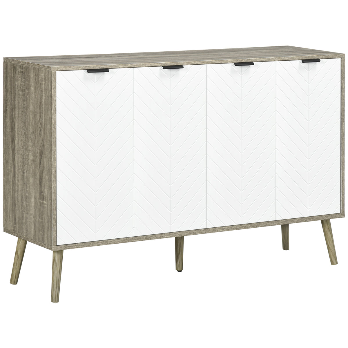 Modern Sideboard and Buffet with Adjustable Shelves and 4 Doors – 47"W x 31"H