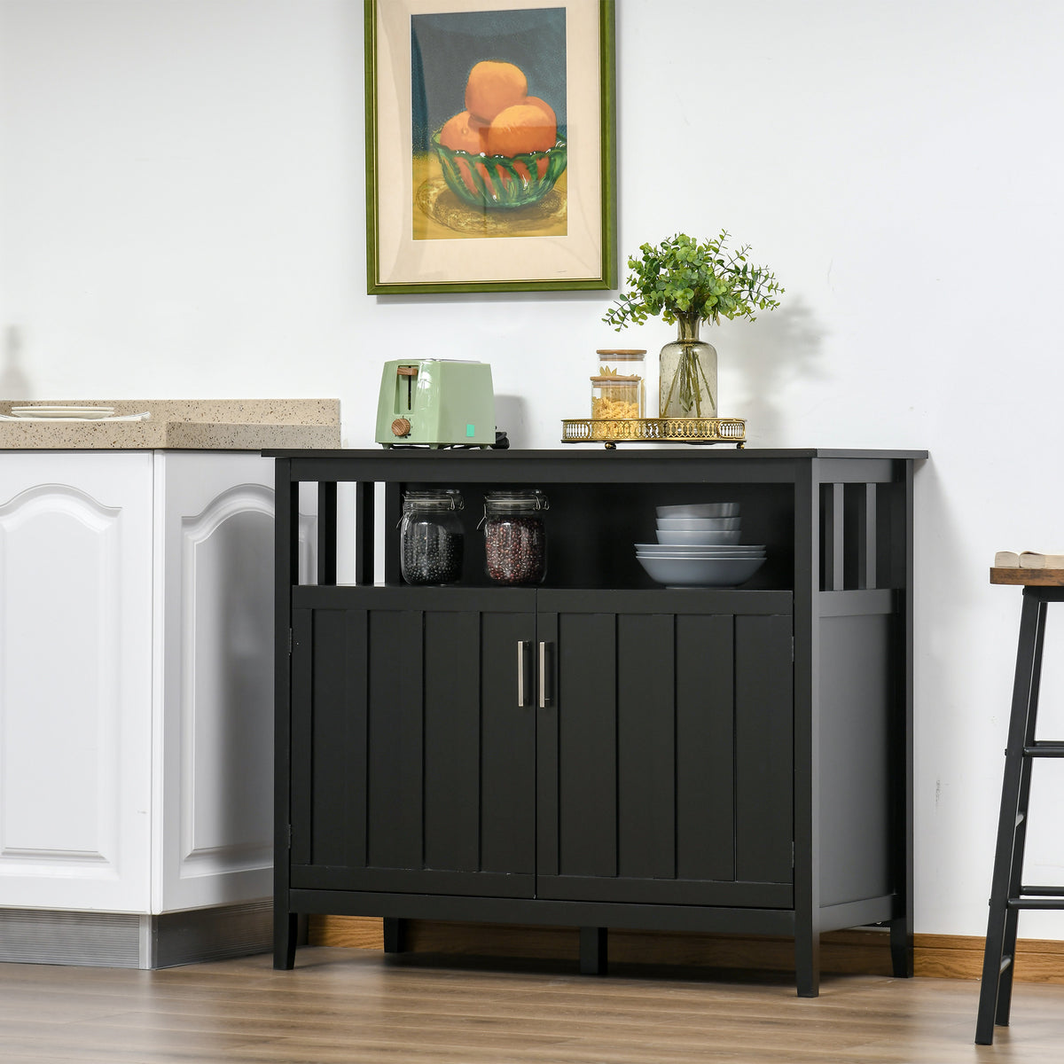 Sideboard Buffet Server with 2 Doors and Adjustable Shelves – 42"W x 36"H